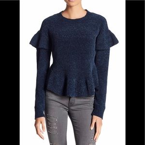 Melrose and Market Chenille Peplum Sweater